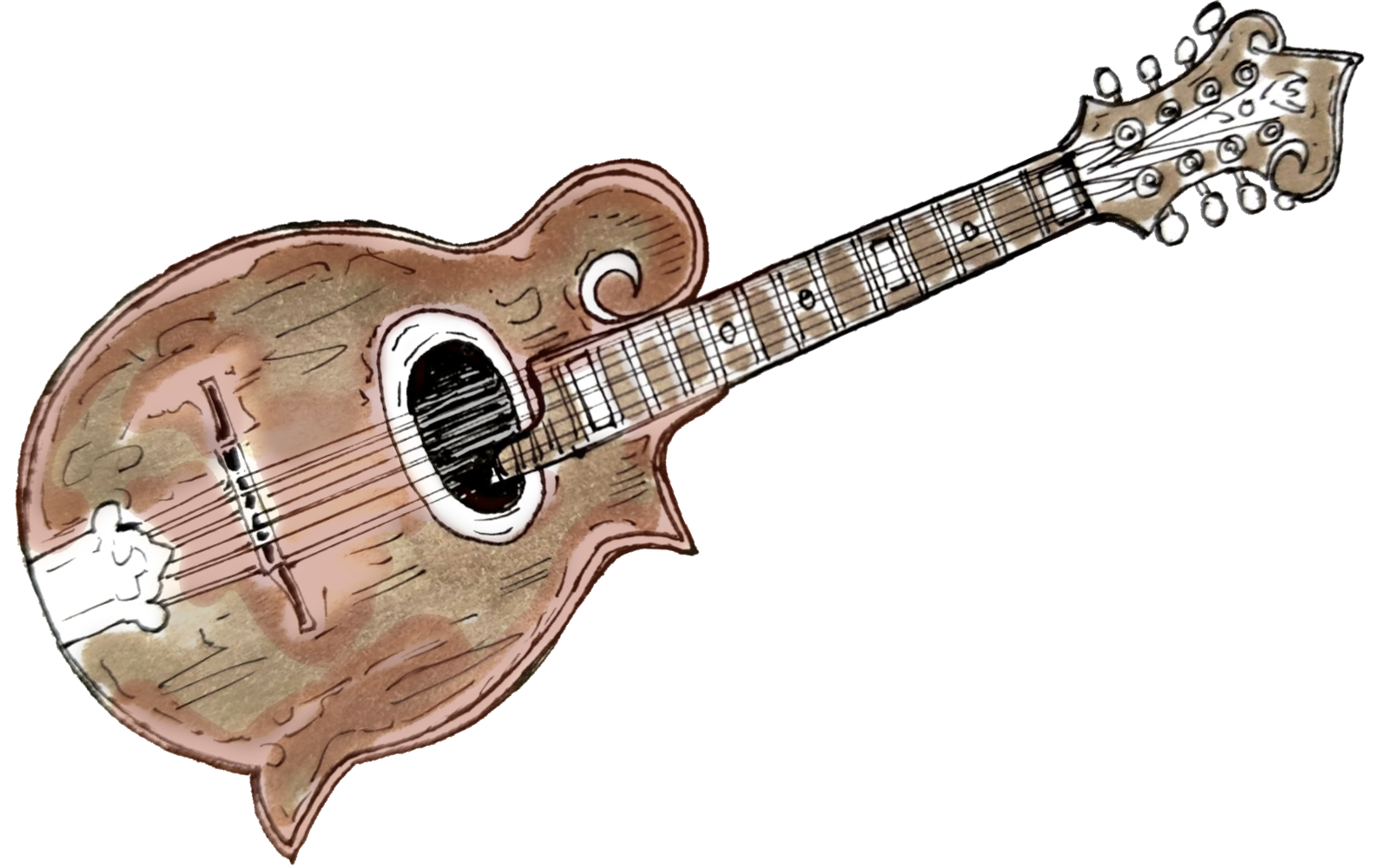 Handgezeichnete Mandoline