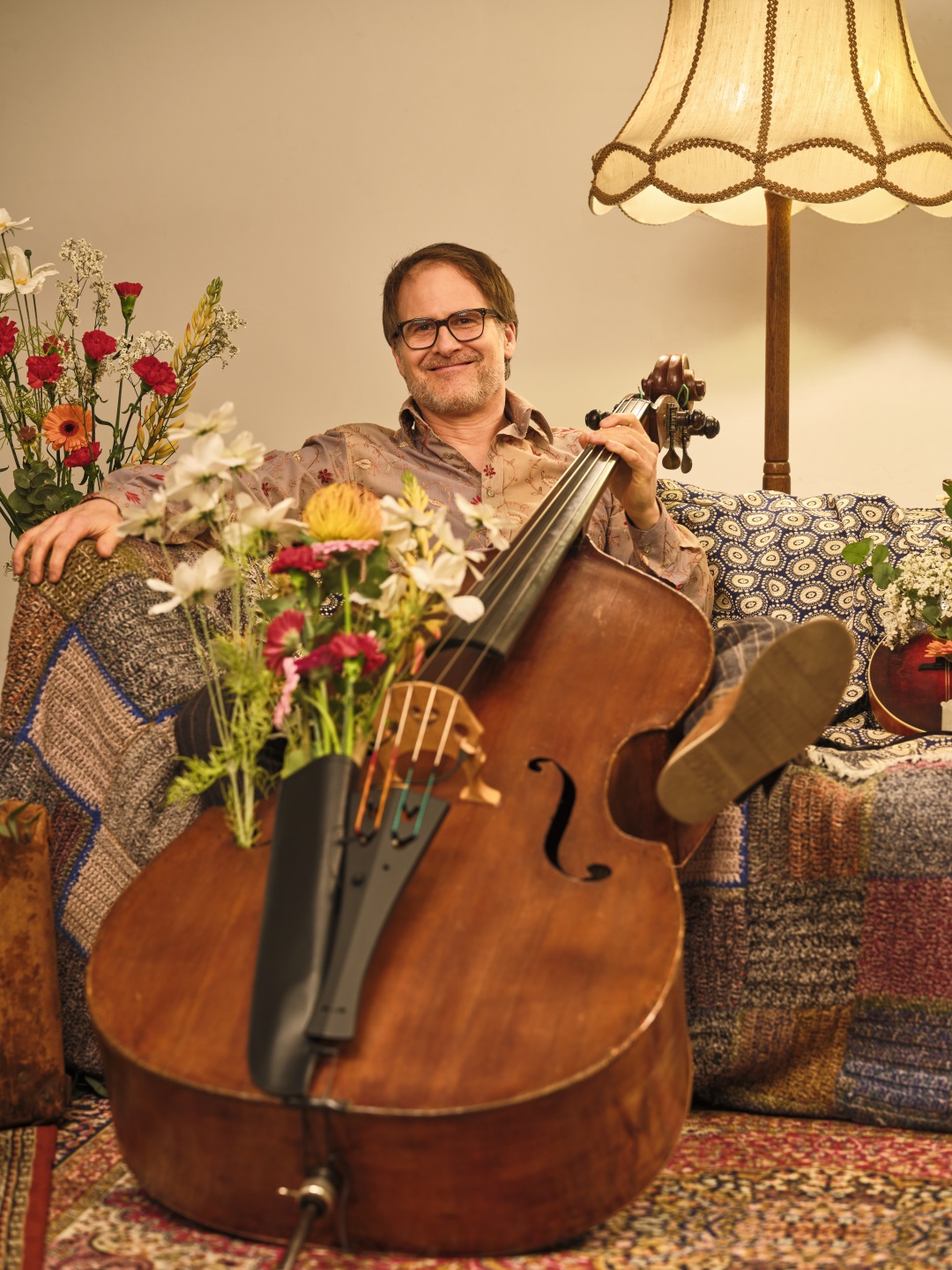André Neygenfind mit dem Kontrabass